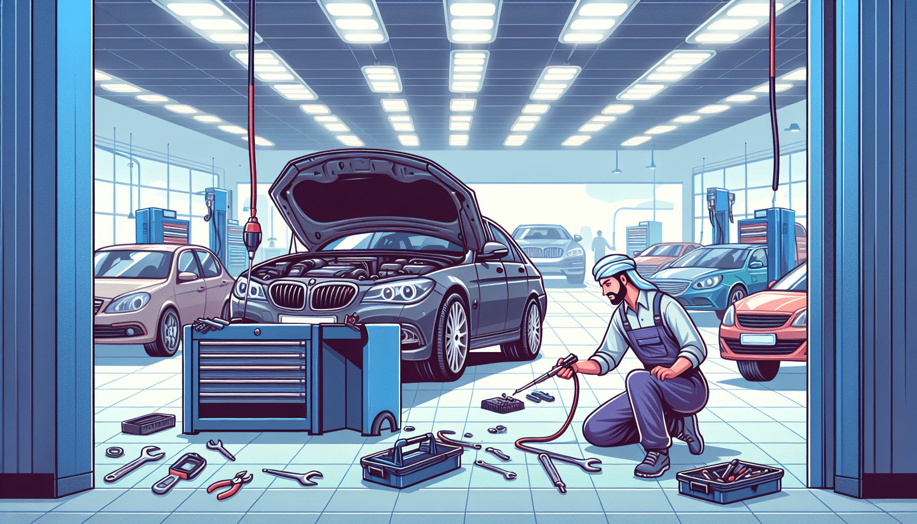 Ansvar knyttet til bil p&aring; verksted &ndash; illustrasjon 1