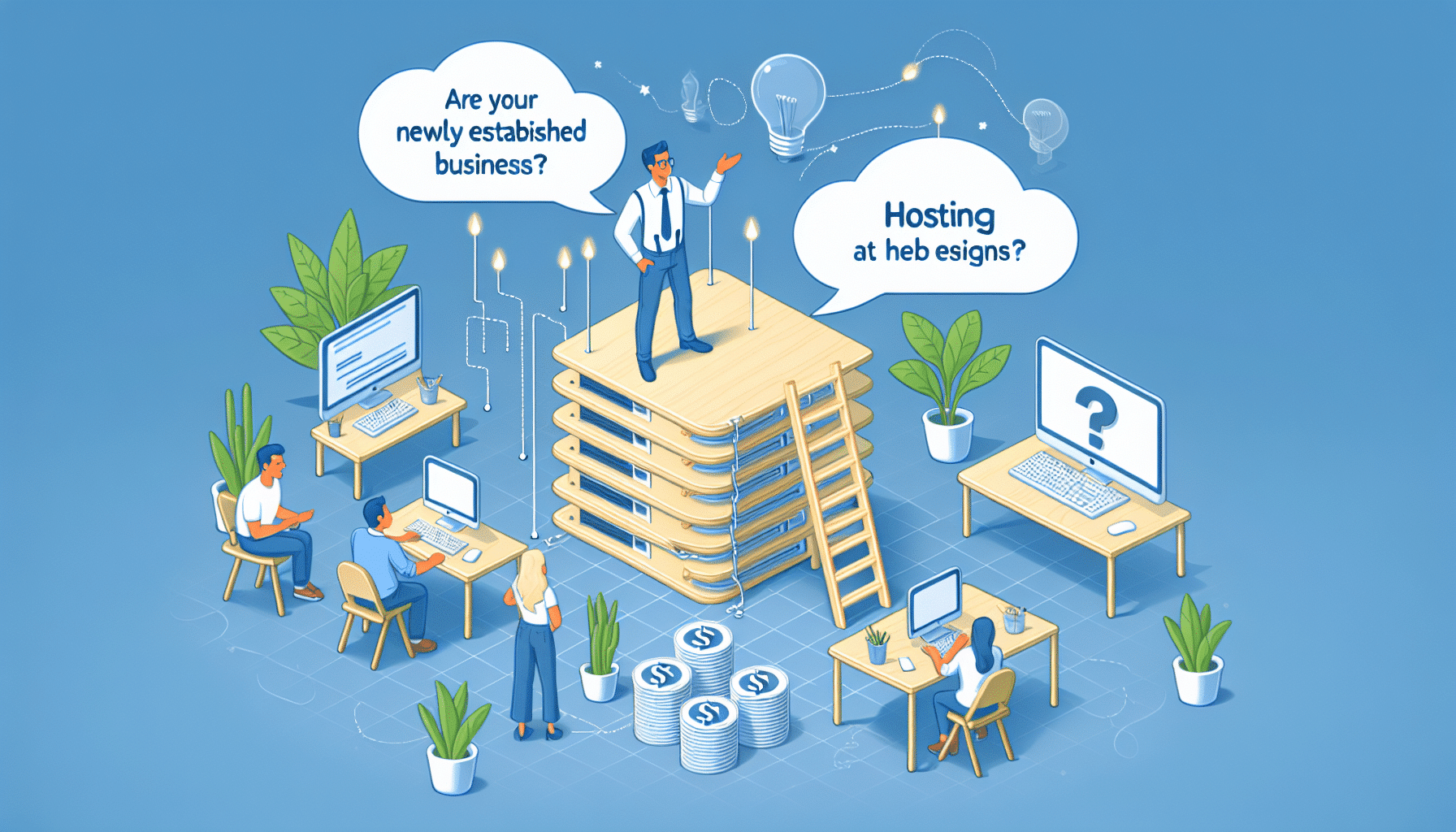 Er du nystartet bedrift, og trenger webhosting og webdesign til fornuftige priser? &ndash; illustrasjon 1